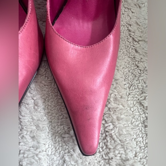 Y2K Two Lips Pink Women's Heels 7.5 - Picture 2 of 5